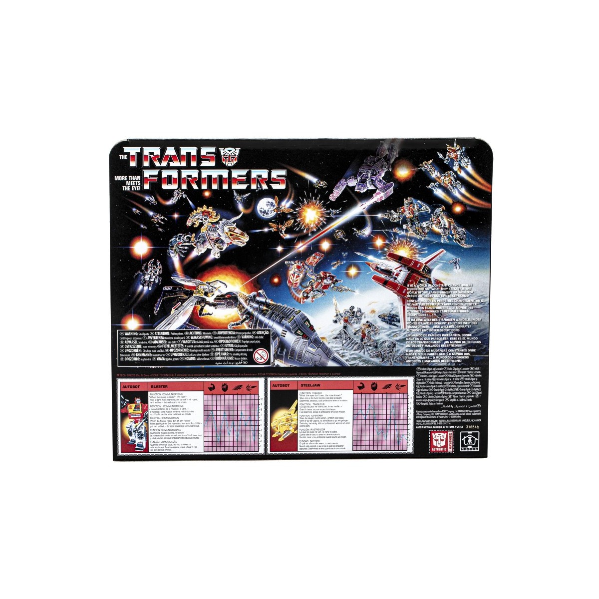 Hasbro - Los Transformers Retro 40 aniversario G1 - Autobot Blaster & Steeljaw