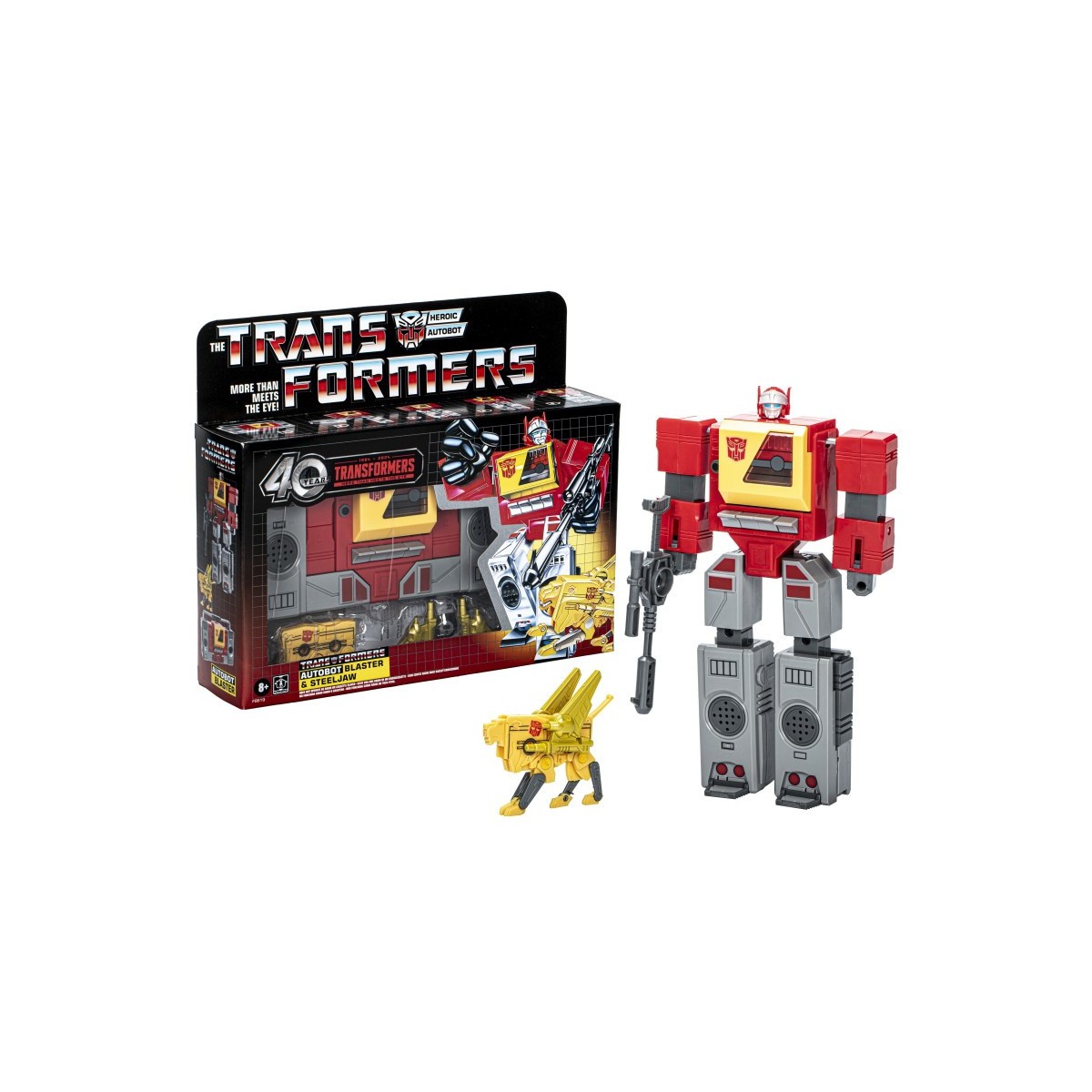 Hasbro - Los Transformers Retro 40 aniversario G1 - Autobot Blaster & Steeljaw