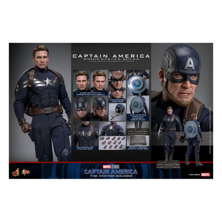 Hot Toys Capitán América: El Soldado de Invierno - Captain America Stealth S.T.R.I.K.E. Suit MMS 1/6