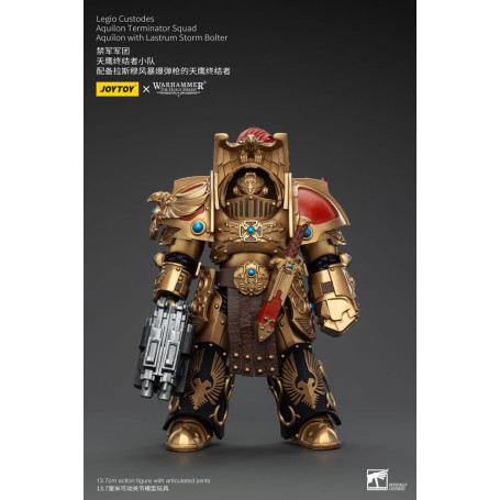 JoyToy Space Marines - Escuadra Terminator Legio Custodes Aquilon - Aquilon con Tormenta Lastrum