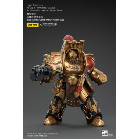 JoyToy Space Marines - Escuadra Terminator Legio Custodes Aquilon - Aquilon con Tormenta Lastrum
