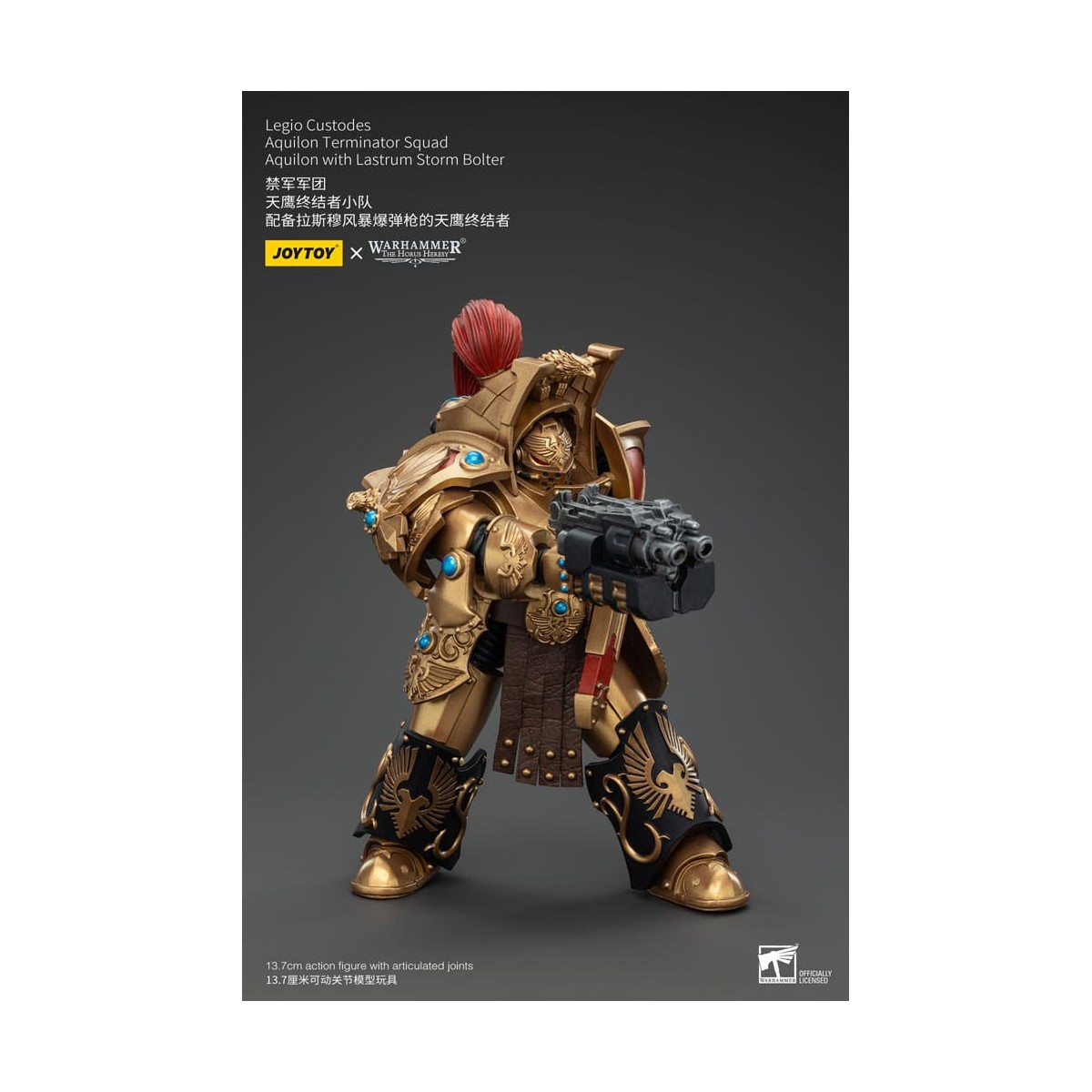 JoyToy Space Marines - Escuadra Terminator Legio Custodes Aquilon - Aquilon con Tormenta Lastrum