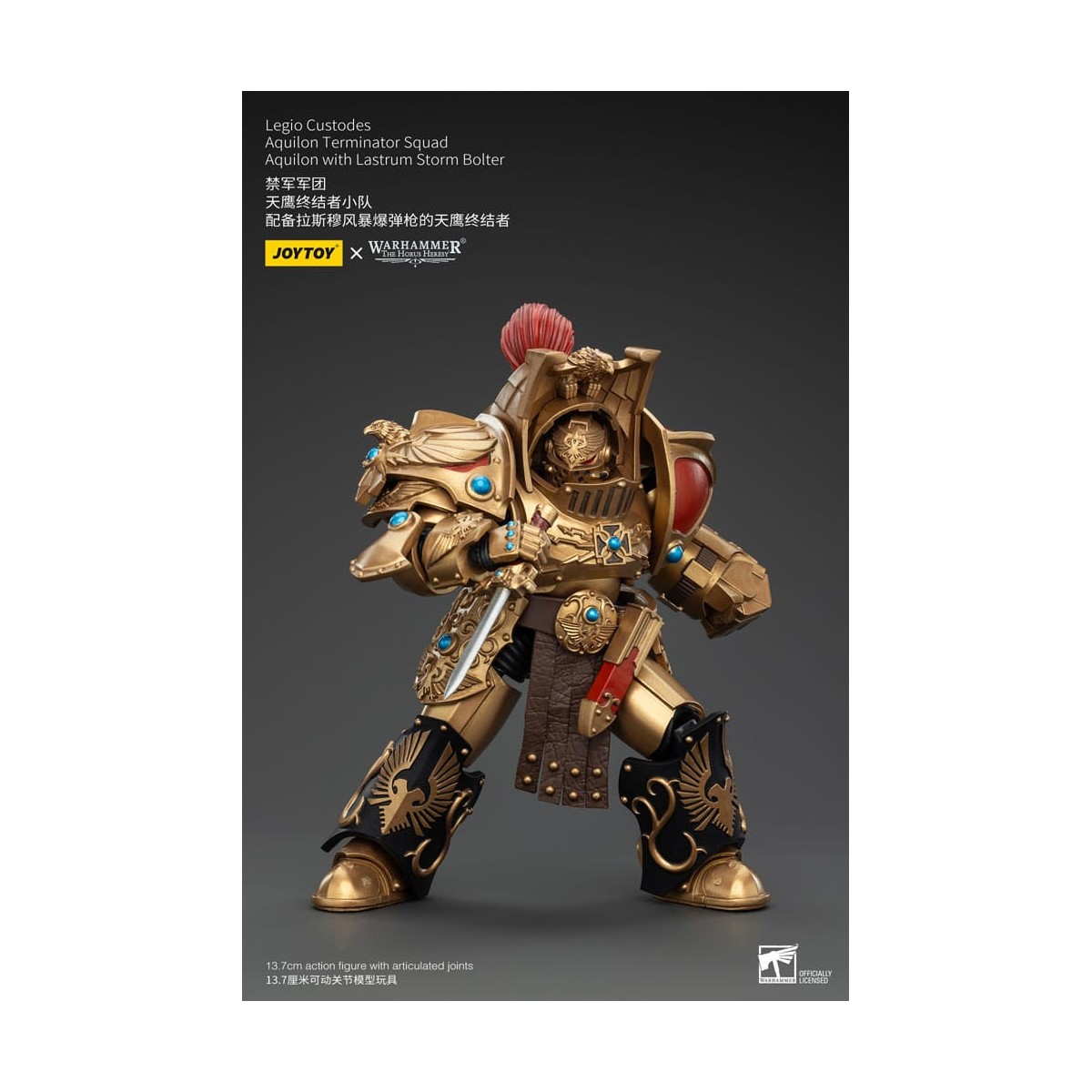 JoyToy Space Marines - Escuadra Terminator Legio Custodes Aquilon - Aquilon con Tormenta Lastrum