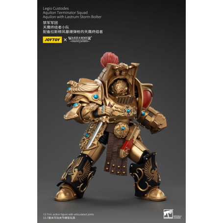 JoyToy Space Marines - Escuadra Terminator Legio Custodes Aquilon - Aquilon con Tormenta Lastrum