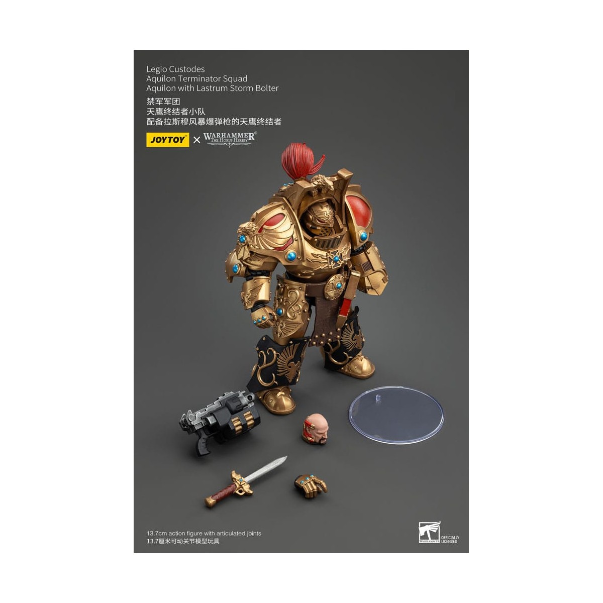 JoyToy Space Marines - Escuadra Terminator Legio Custodes Aquilon - Aquilon con Tormenta Lastrum