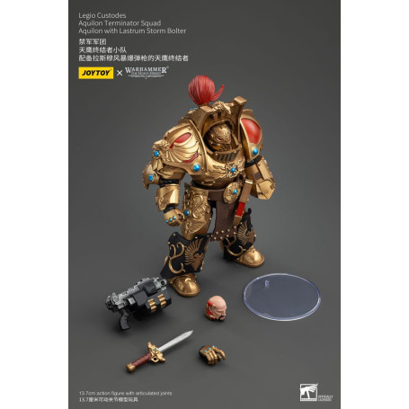 JoyToy Space Marines - Escuadra Terminator Legio Custodes Aquilon - Aquilon con Tormenta Lastrum