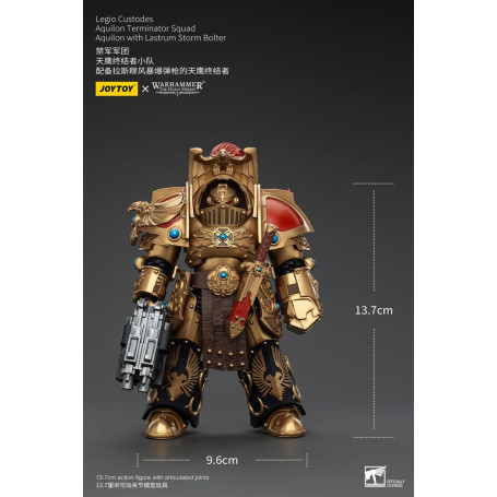JoyToy Space Marines - Escuadra Terminator Legio Custodes Aquilon - Aquilon con Tormenta Lastrum