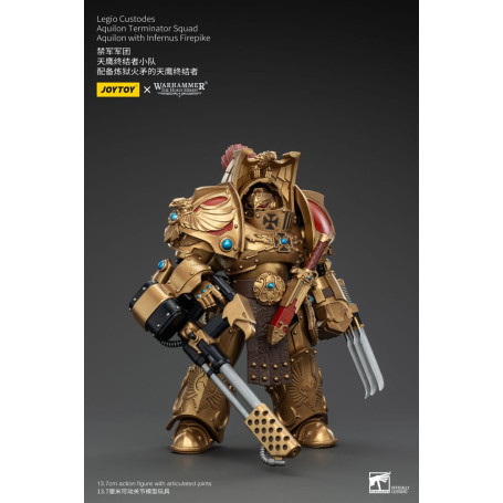 JoyToy Space Marines - Legio Custodes Aquilon Terminator Squad - Aquilon con Infernus Firepike