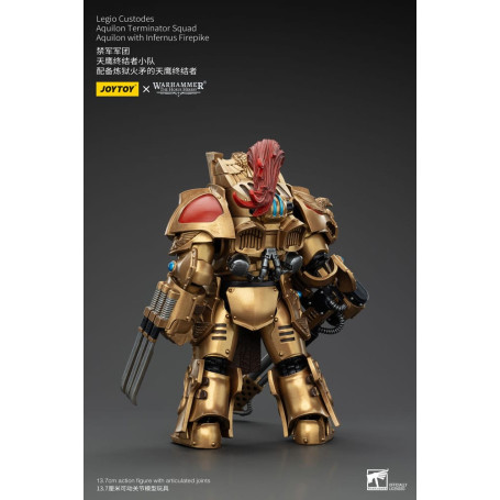 JoyToy Space Marines - Legio Custodes Aquilon Terminator Squad - Aquilon con Infernus Firepike