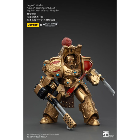 JoyToy Space Marines - Legio Custodes Aquilon Terminator Squad - Aquilon con Infernus Firepike