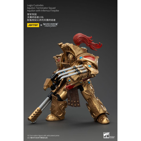 JoyToy Space Marines - Legio Custodes Aquilon Terminator Squad - Aquilon con Infernus Firepike