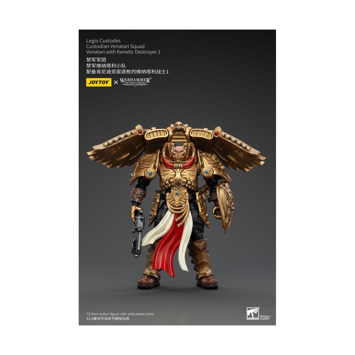 JoyToy Space Marines - Escuadra Legio Custodes Custodian Venatari - Venatari con Destructor Kenetic