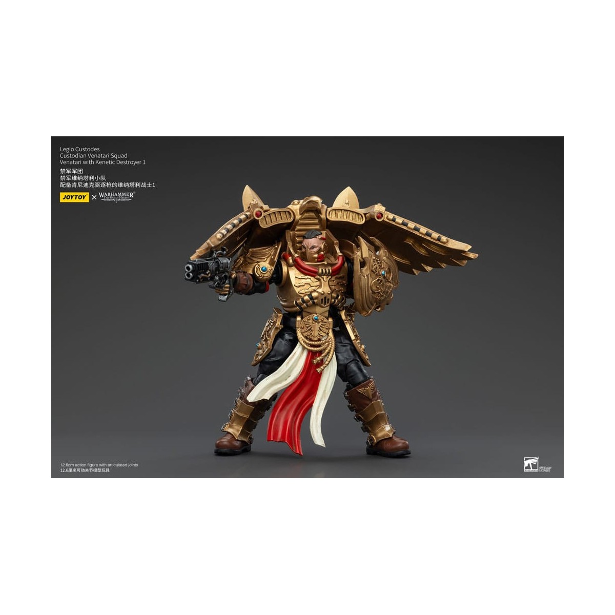 JoyToy Space Marines - Escuadra Legio Custodes Custodian Venatari - Venatari con Destructor Kenetic
