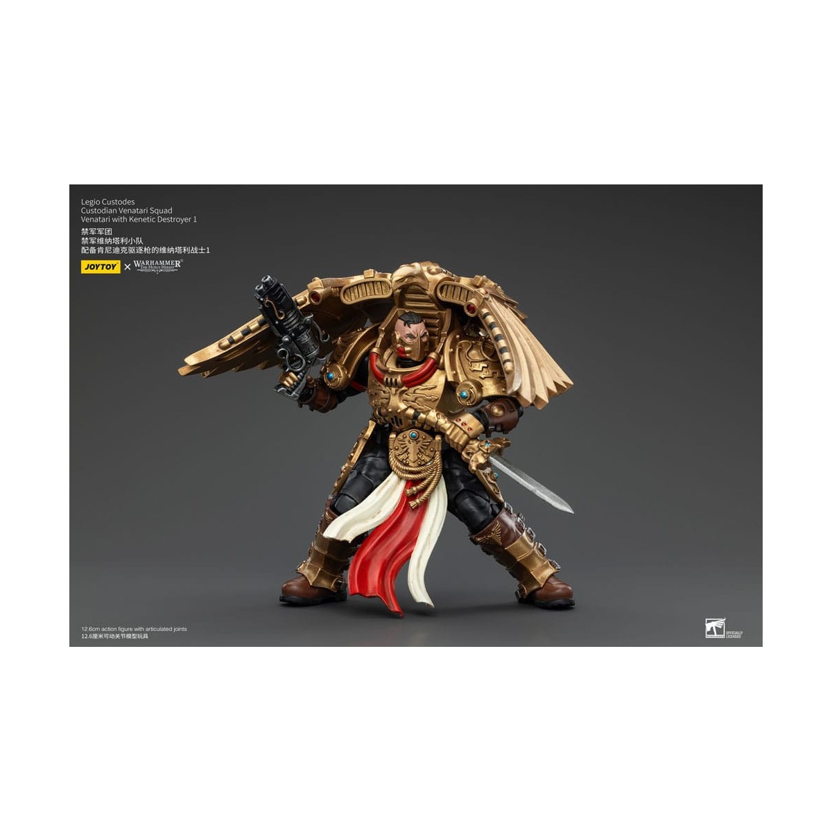 JoyToy Space Marines - Escuadra Legio Custodes Custodian Venatari - Venatari con Destructor Kenetic