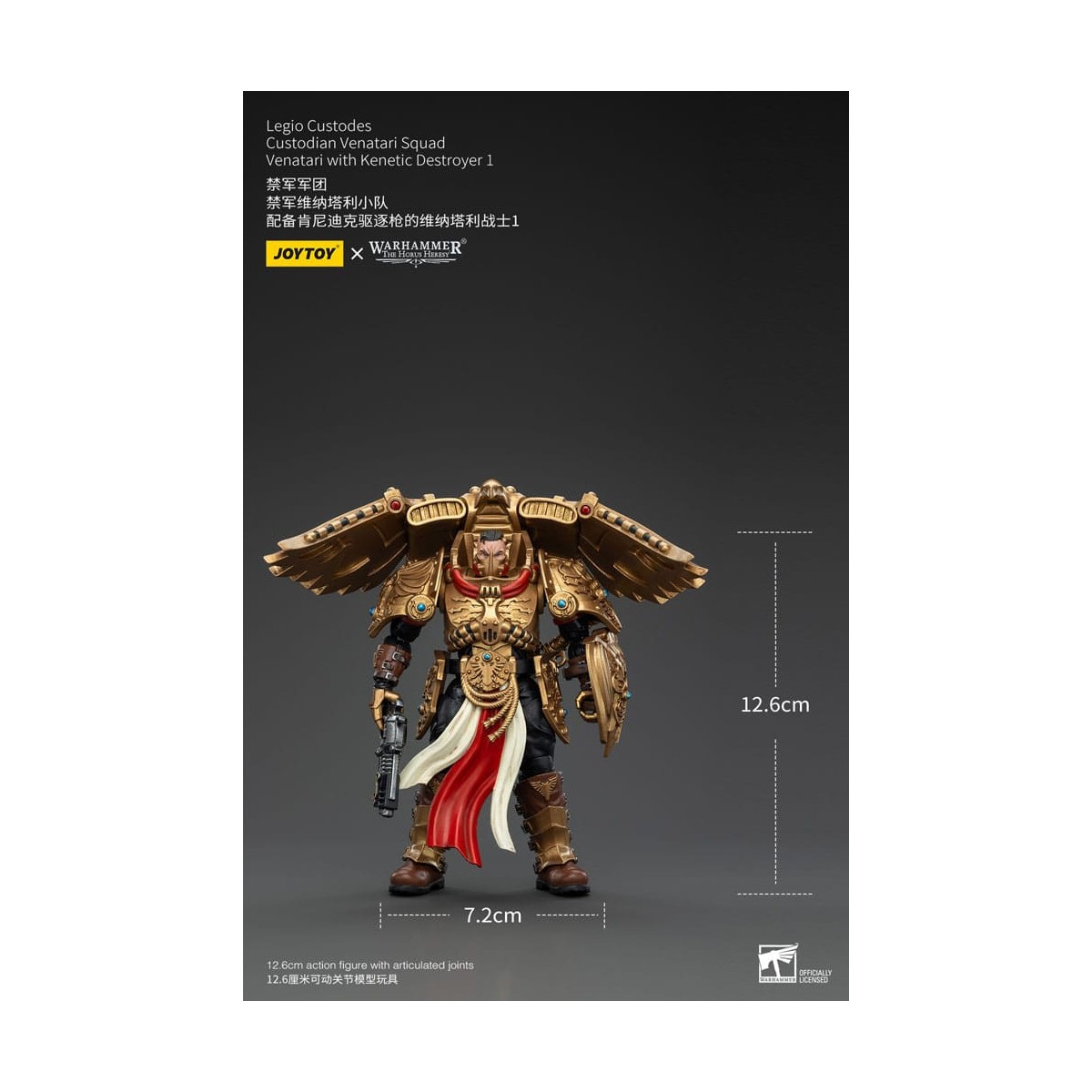 JoyToy Space Marines - Escuadra Legio Custodes Custodian Venatari - Venatari con Destructor Kenetic