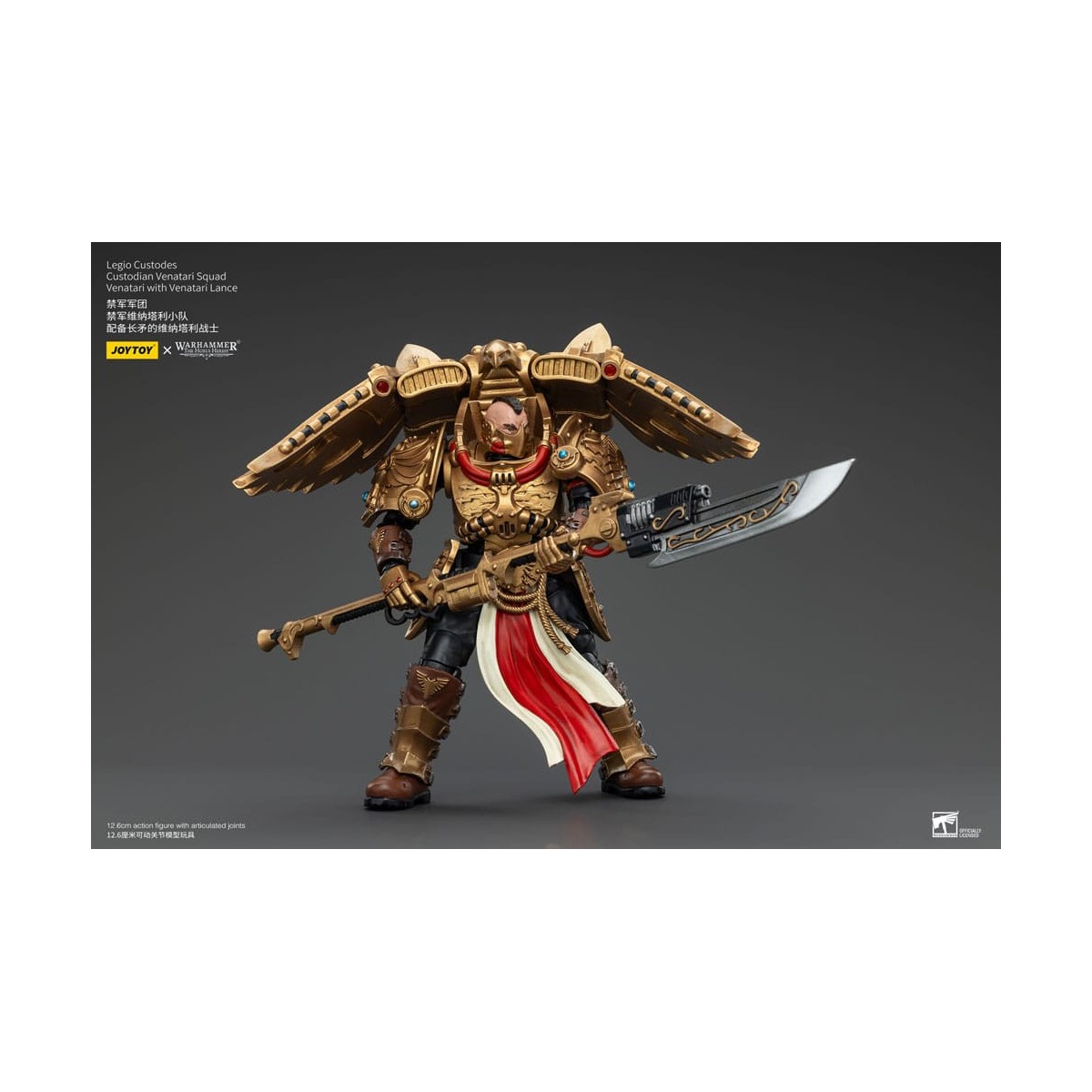 JoyToy Space Marines - Escuadra Legio Custodes Custodian Venatari - Venatari con Lanza Venatari