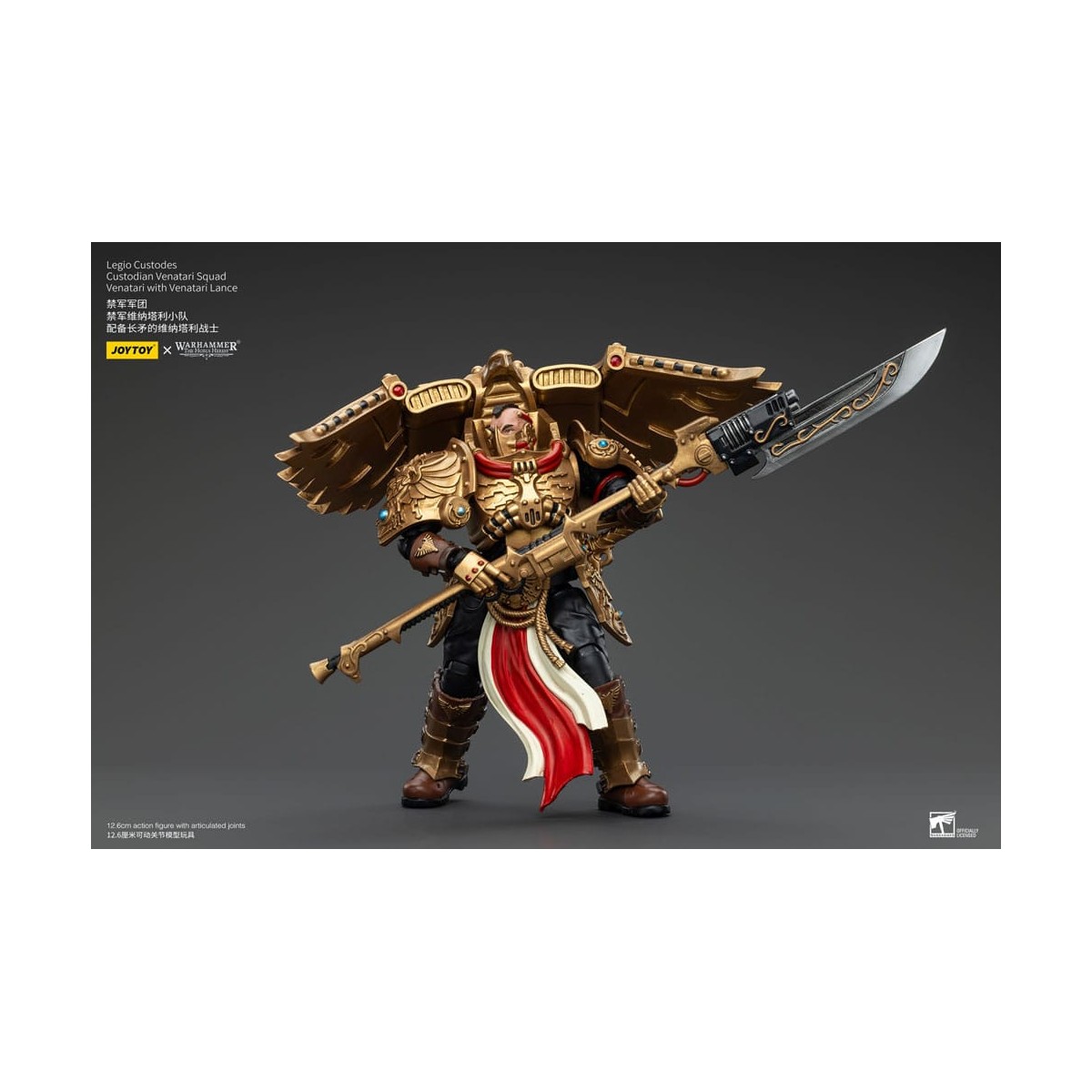 JoyToy Space Marines - Escuadra Legio Custodes Custodian Venatari - Venatari con Lanza Venatari