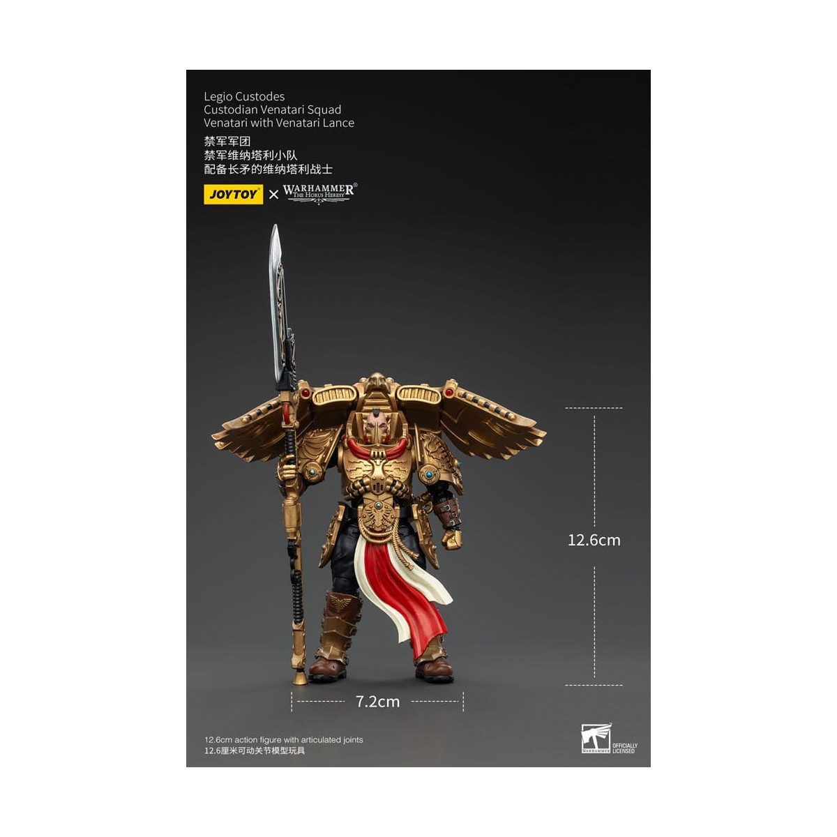 JoyToy Space Marines - Escuadra Legio Custodes Custodian Venatari - Venatari con Lanza Venatari