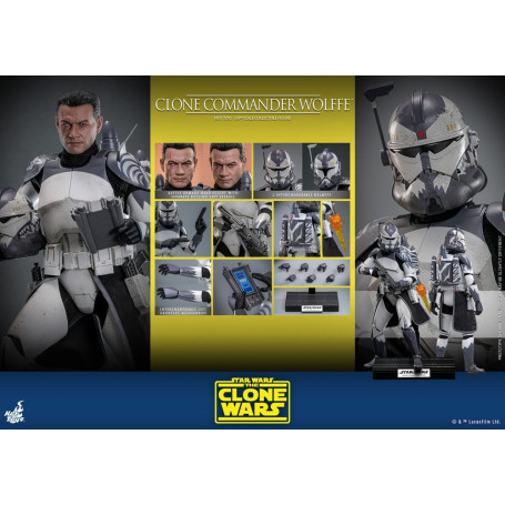 Hot Toys Star Wars - Comandante Clon Wolffe - The Clone Wars 1/6