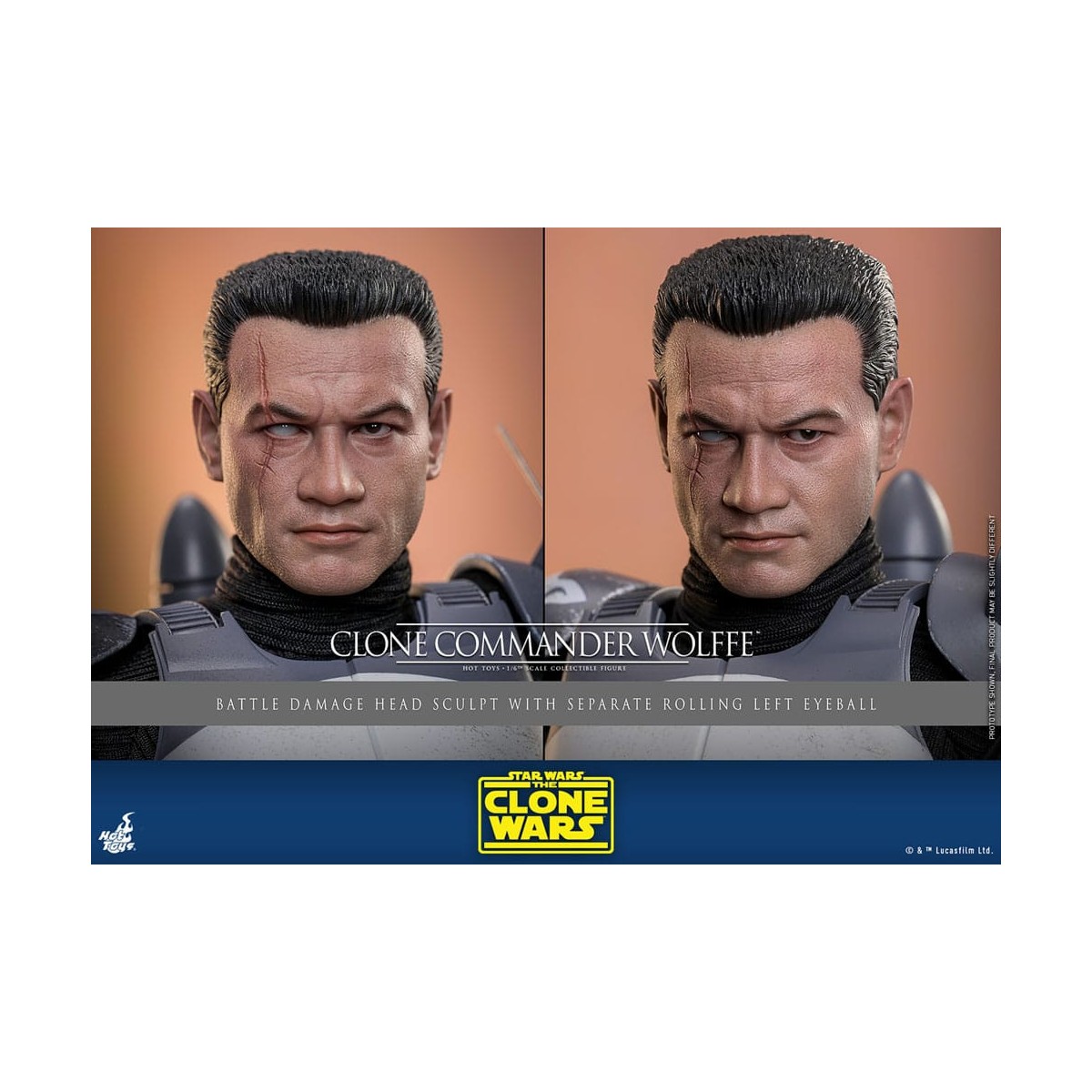 Hot Toys Star Wars - Comandante Clon Wolffe - The Clone Wars 1/6