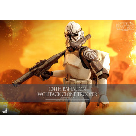 Hot Toys Star Wars - 104 Batallón Wolfpack Clone Trooper Versión Deluxe - The Clone Wars 1/6