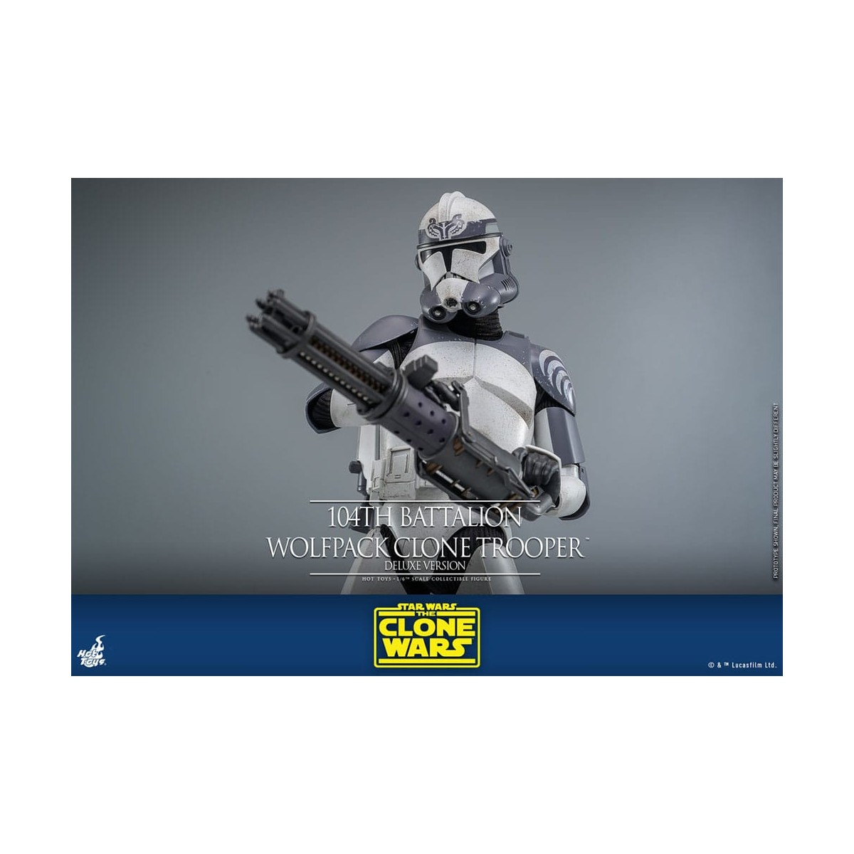 Hot Toys Star Wars - 104 Batallón Wolfpack Clone Trooper Versión Deluxe - The Clone Wars 1/6