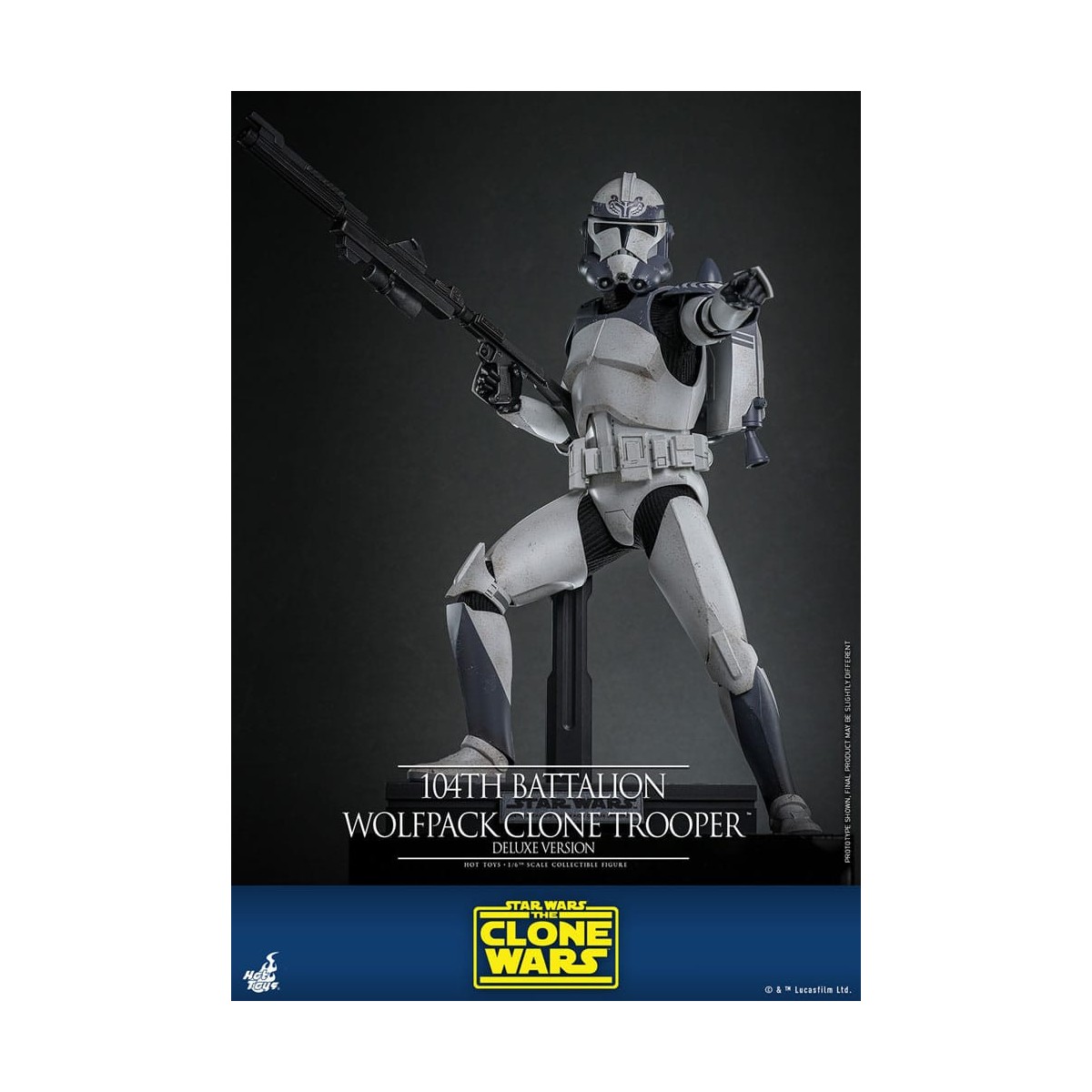 Hot Toys Star Wars - 104 Batallón Wolfpack Clone Trooper Versión Deluxe - The Clone Wars 1/6