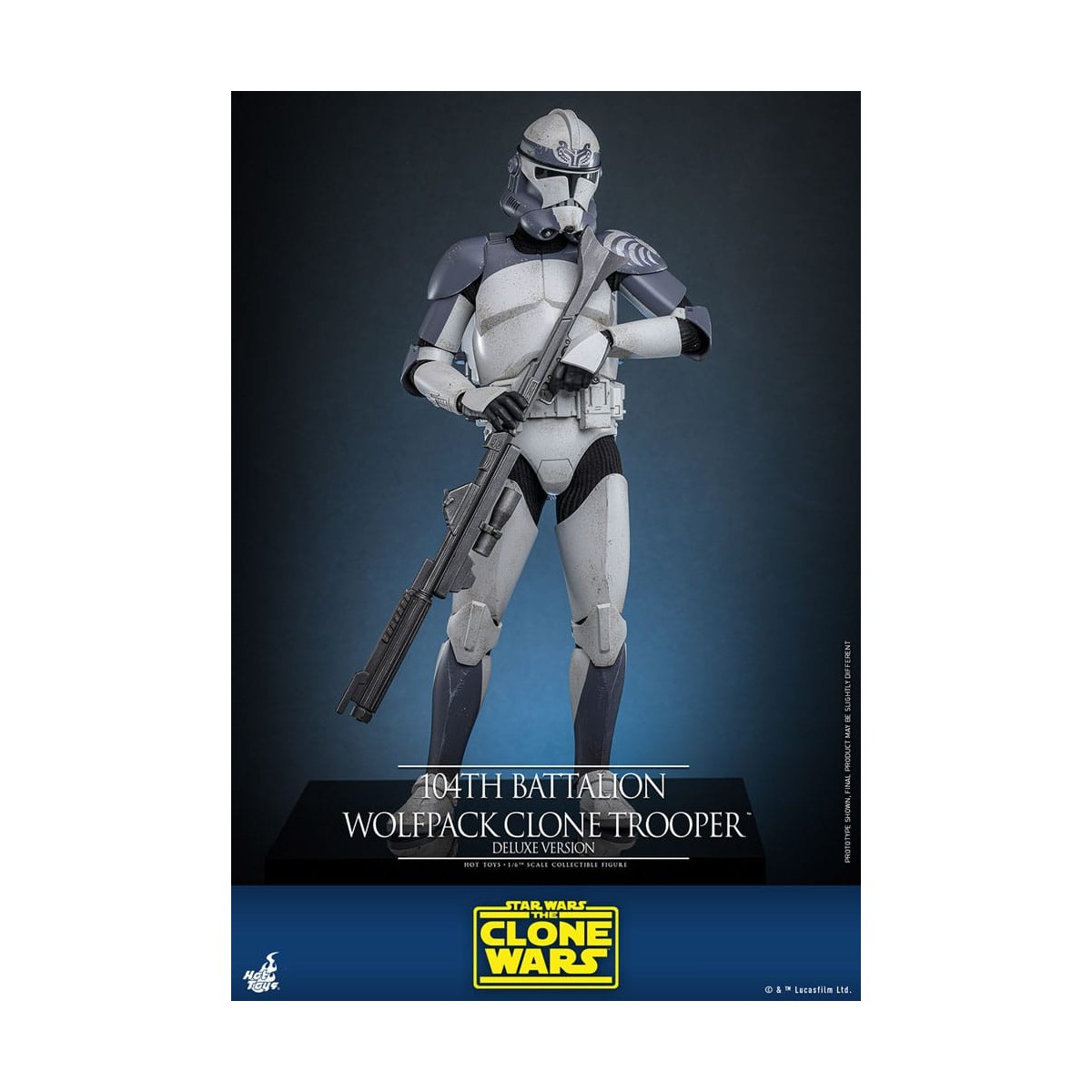 Hot Toys Star Wars - 104 Batallón Wolfpack Clone Trooper Versión Deluxe - The Clone Wars 1/6