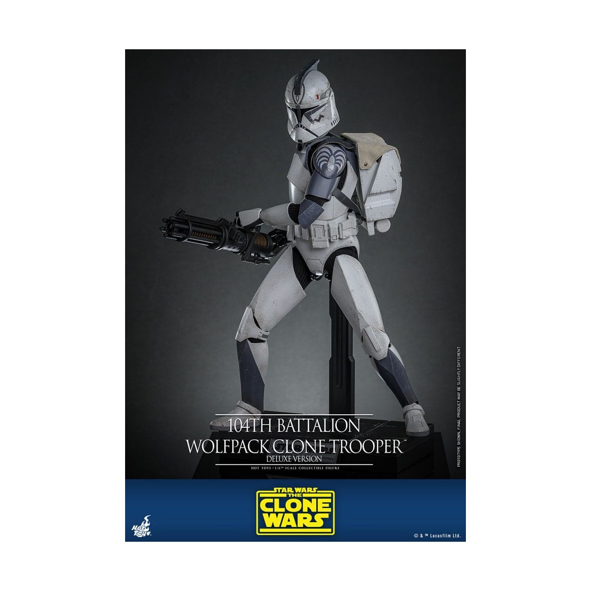 Hot Toys Star Wars - 104 Batallón Wolfpack Clone Trooper Versión Deluxe - The Clone Wars 1/6