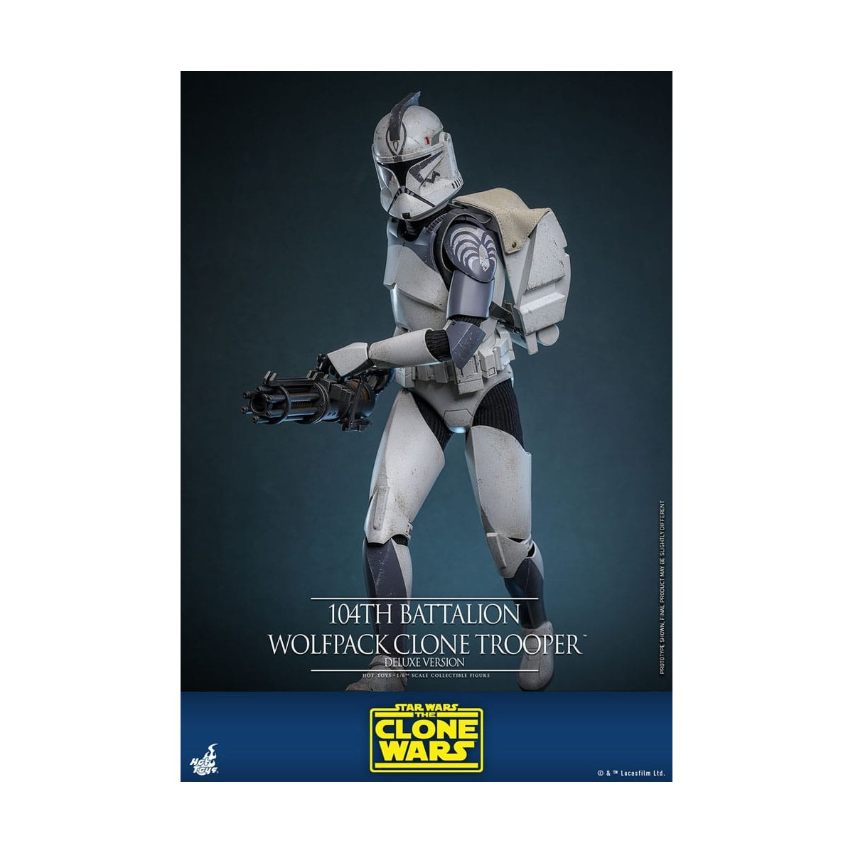 Hot Toys Star Wars - 104 Batallón Wolfpack Clone Trooper Versión Deluxe - The Clone Wars 1/6