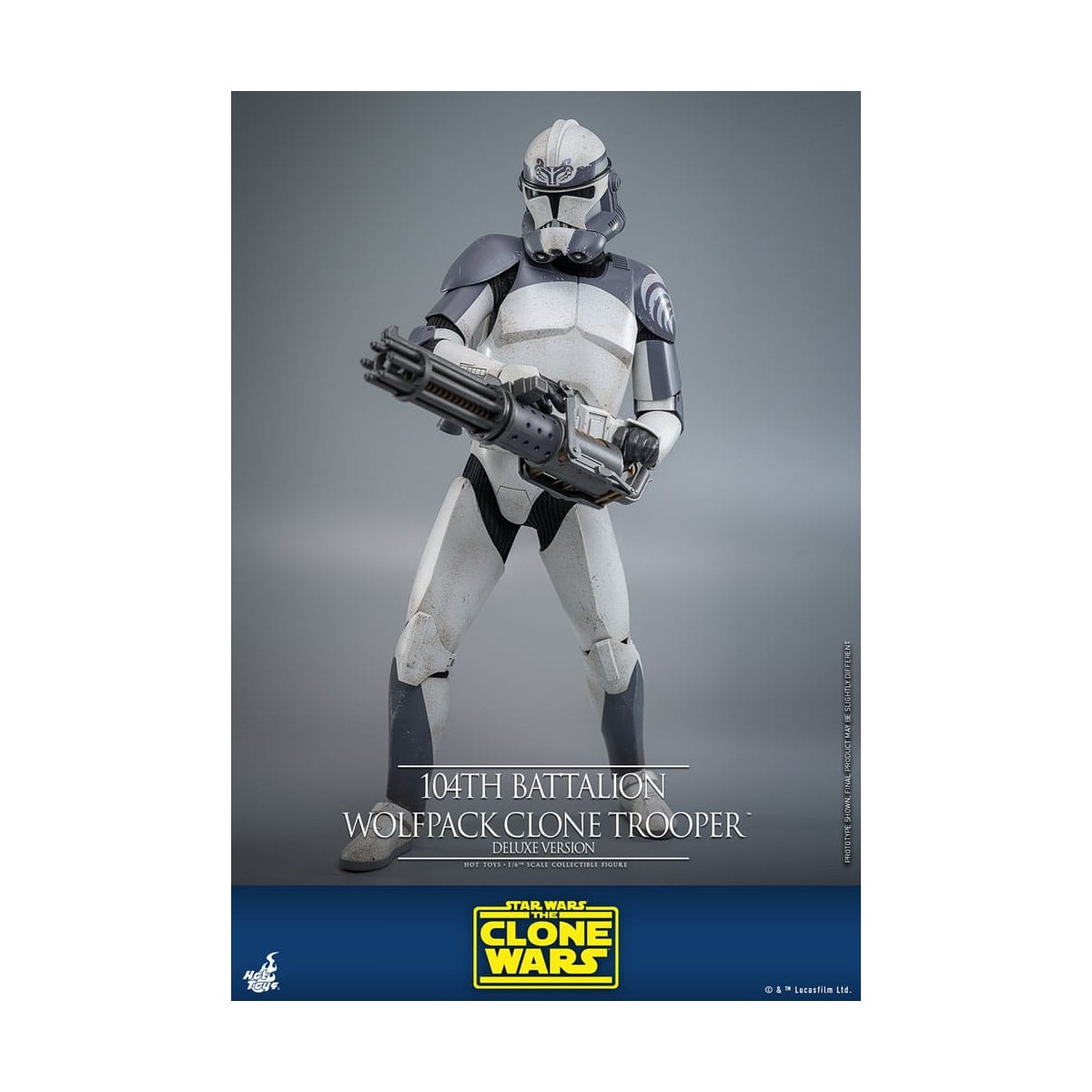 Hot Toys Star Wars - 104 Batallón Wolfpack Clone Trooper Versión Deluxe - The Clone Wars 1/6
