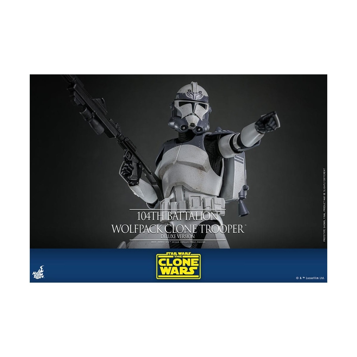 Hot Toys Star Wars - 104 Batallón Wolfpack Clone Trooper Versión Deluxe - The Clone Wars 1/6