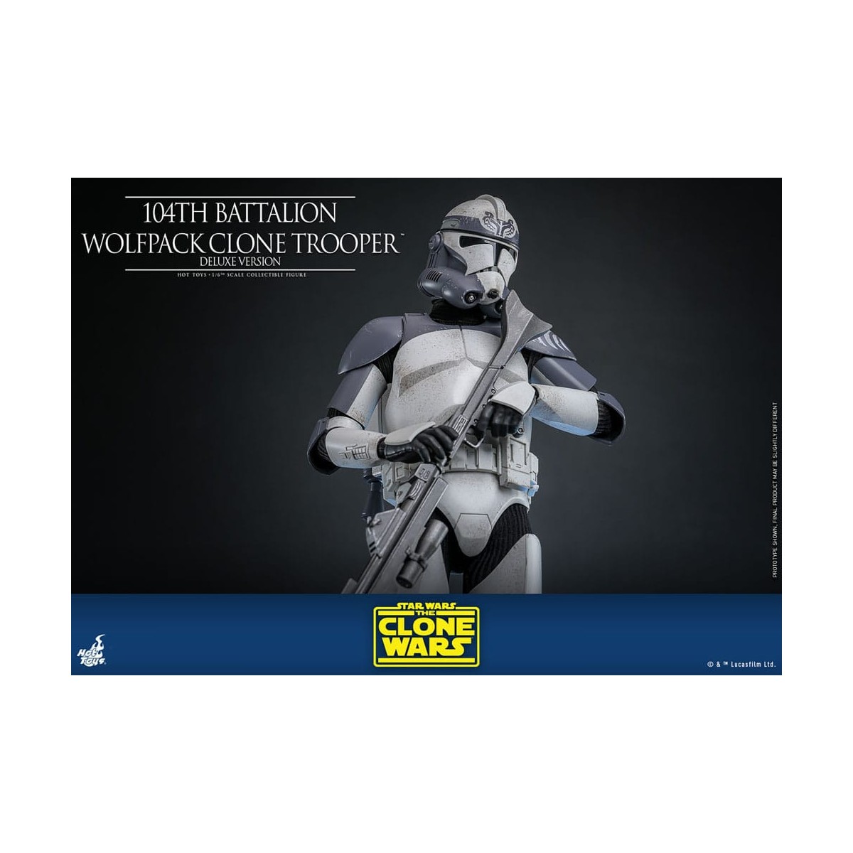 Hot Toys Star Wars - 104 Batallón Wolfpack Clone Trooper Versión Deluxe - The Clone Wars 1/6