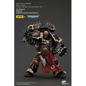JoyToy Marines Espaciales - Legión Negra - Elegido con Pistola de Proyectiles y Puño de Poder 1/18 - Warhammer 40K