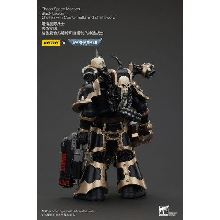 JoyToy Marines Espaciales - Legión Negra - Elegido con Combi-melta y chainsword 1/18 - Warhammer 40K