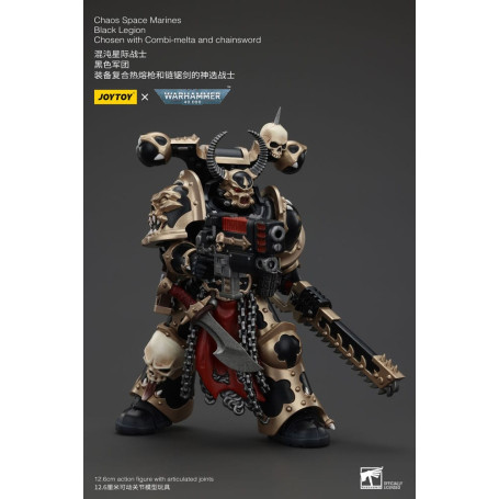 JoyToy Marines Espaciales - Legión Negra - Elegido con Combi-melta y chainsword 1/18 - Warhammer 40K