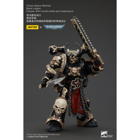 JoyToy Marines Espaciales - Legión Negra - Elegido con Combi-melta y chainsword 1/18 - Warhammer 40K
