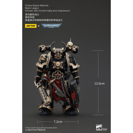 JoyToy Marines Espaciales - Legión Negra - Elegido con Combi-melta y chainsword 1/18 - Warhammer 40K