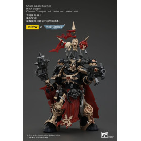JoyToy Marines Espaciales - Legión Negra - Campeón Elegido con bolter y power maul 1/18 - Warhammer 40K