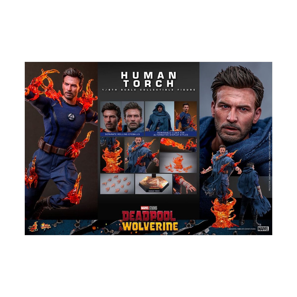 Hot Toys Marvel Deadpool & Wolverine - Antorcha Humana MMS 1/6
