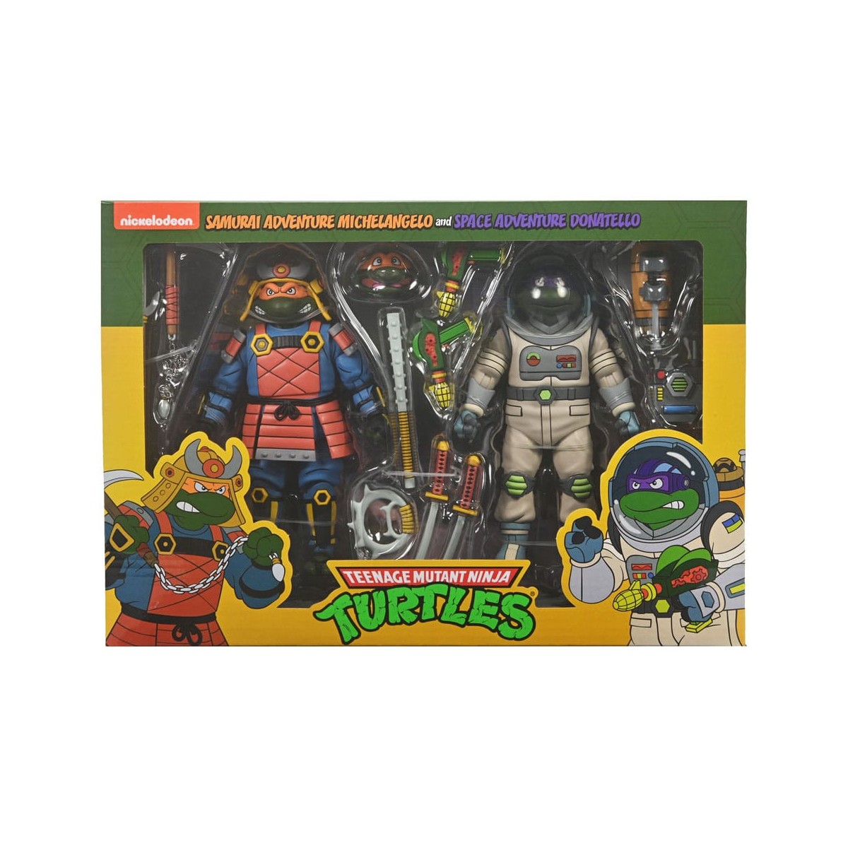 NECA - Aventura Espacial Donatello & Aventura Samurai Michelangelo - TMNT Cartoon