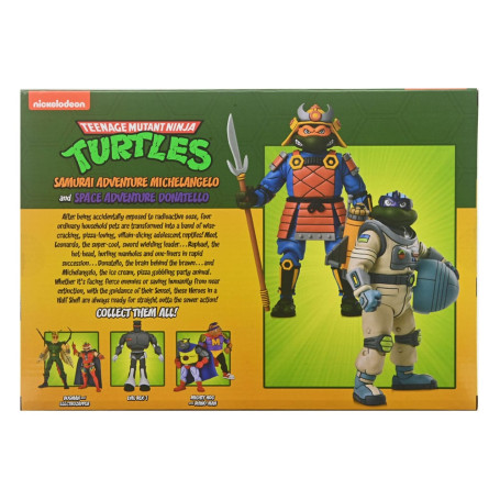 NECA - Aventura Espacial Donatello & Aventura Samurai Michelangelo - TMNT Cartoon