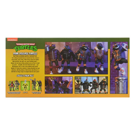 NECA - Pack de 4 Tortugas Punk - Dibujos animados TMNT