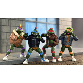 NECA - Pack de 4 Tortugas Punk - Dibujos animados TMNT