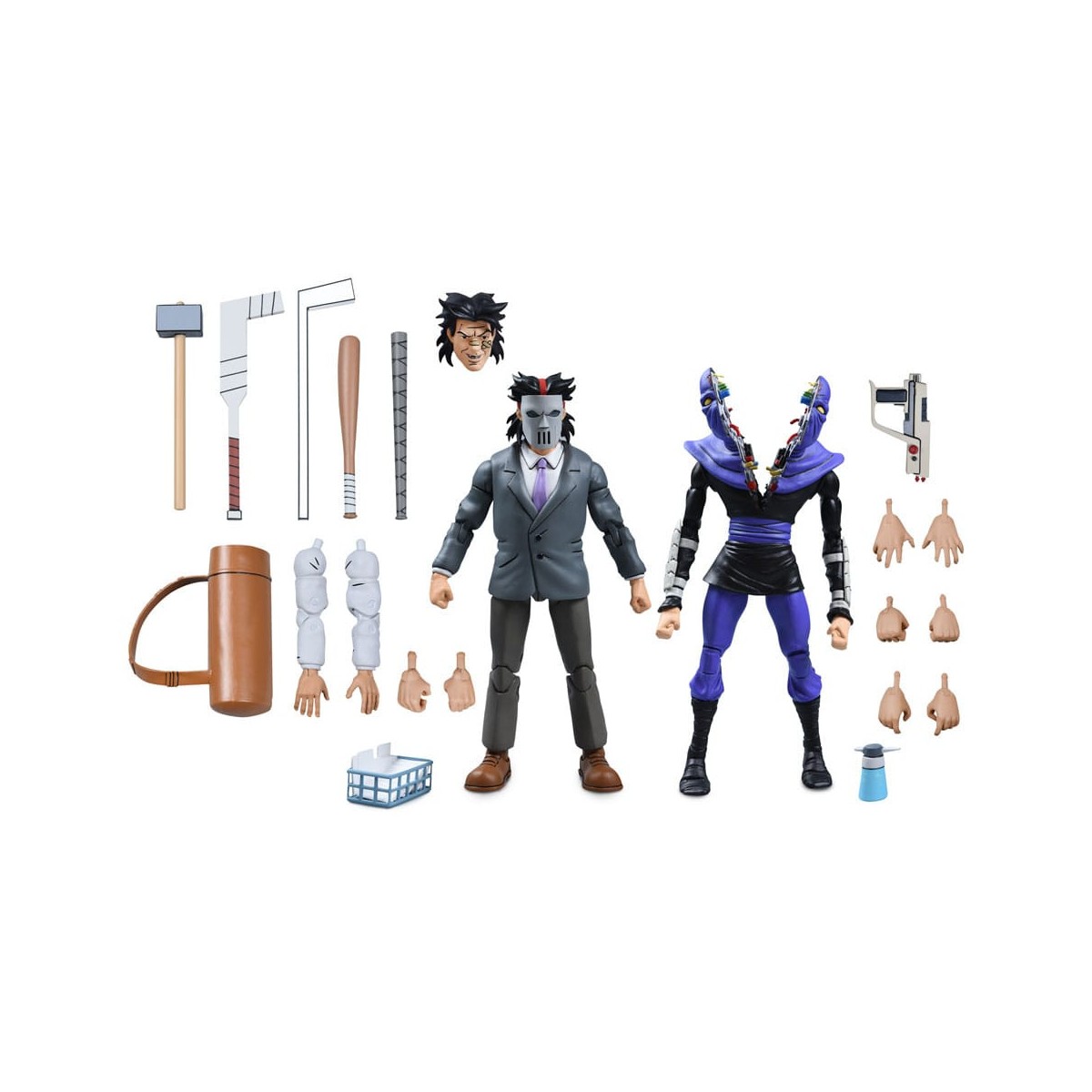 NECA - Traje de negocios Casey Jones y Soldado de Pie Partido - TMNT Cartoon