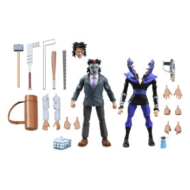 NECA - Traje de negocios Casey Jones y Soldado de Pie Partido - TMNT Cartoon