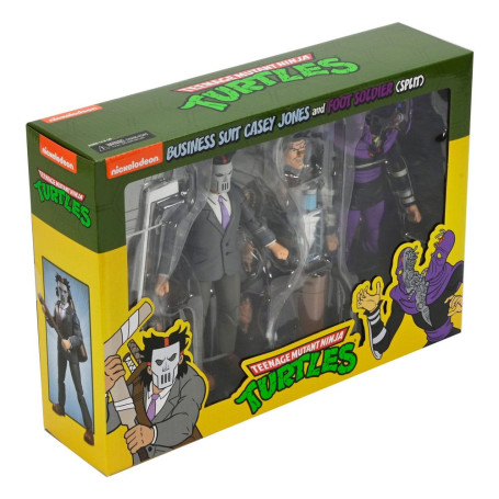 NECA - Traje de negocios Casey Jones y Soldado de Pie Partido - TMNT Cartoon