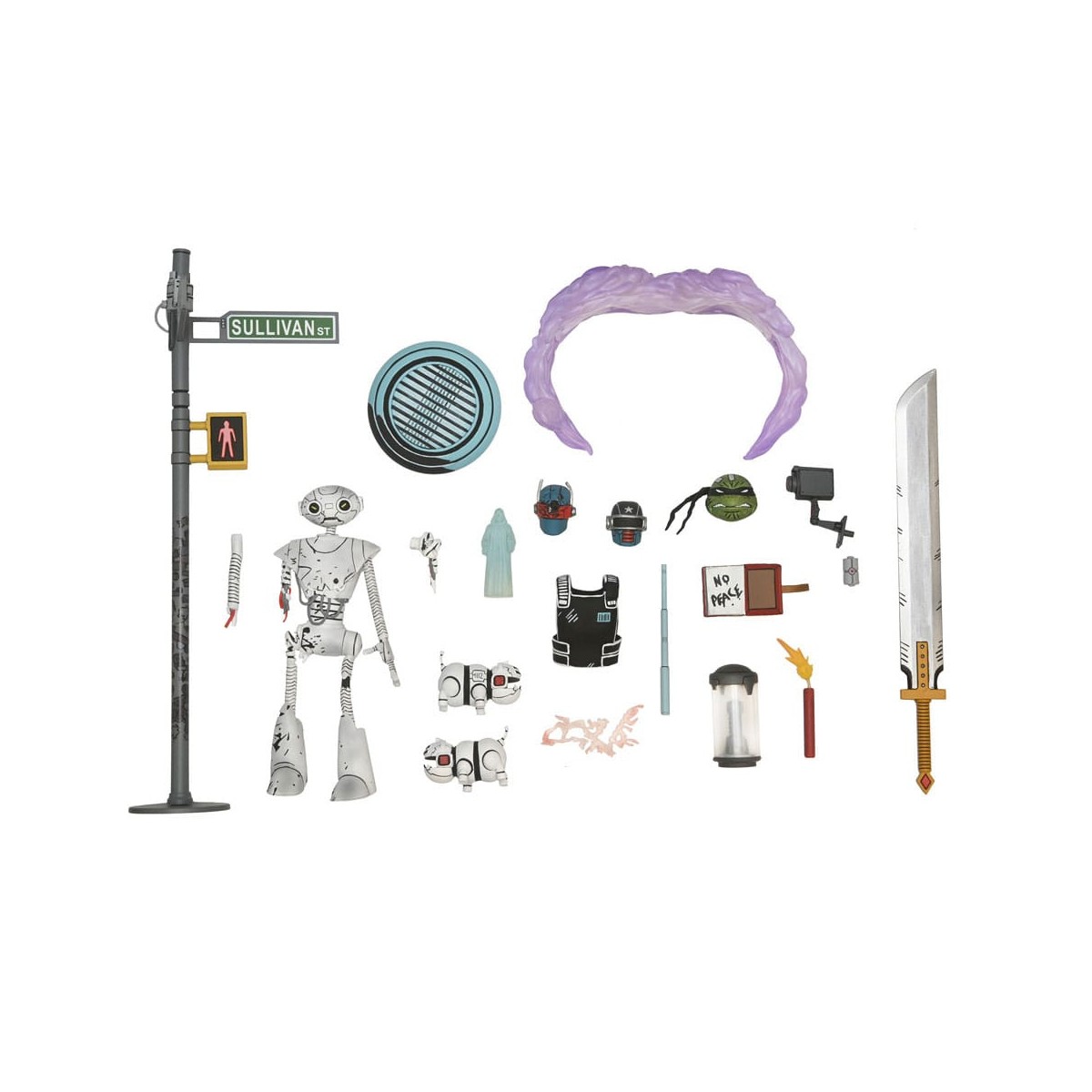 NECA - IDW Comics El Último Ronin - Pack de Accesorios TMNT - Teenage Mutant Ninja Turtles