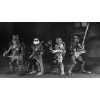 NECA - Pack 4 figuras Tortugas Blanco y Negro - Universal Monsters x TMNT