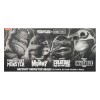 NECA - Pack 4 figuras Tortugas Blanco y Negro - Universal Monsters x TMNT